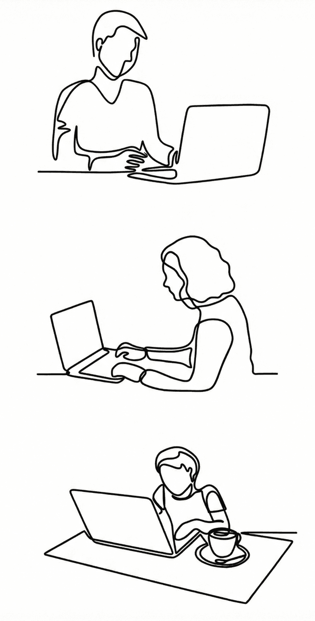 People working on laptops