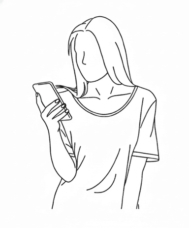 Woman looking at phone